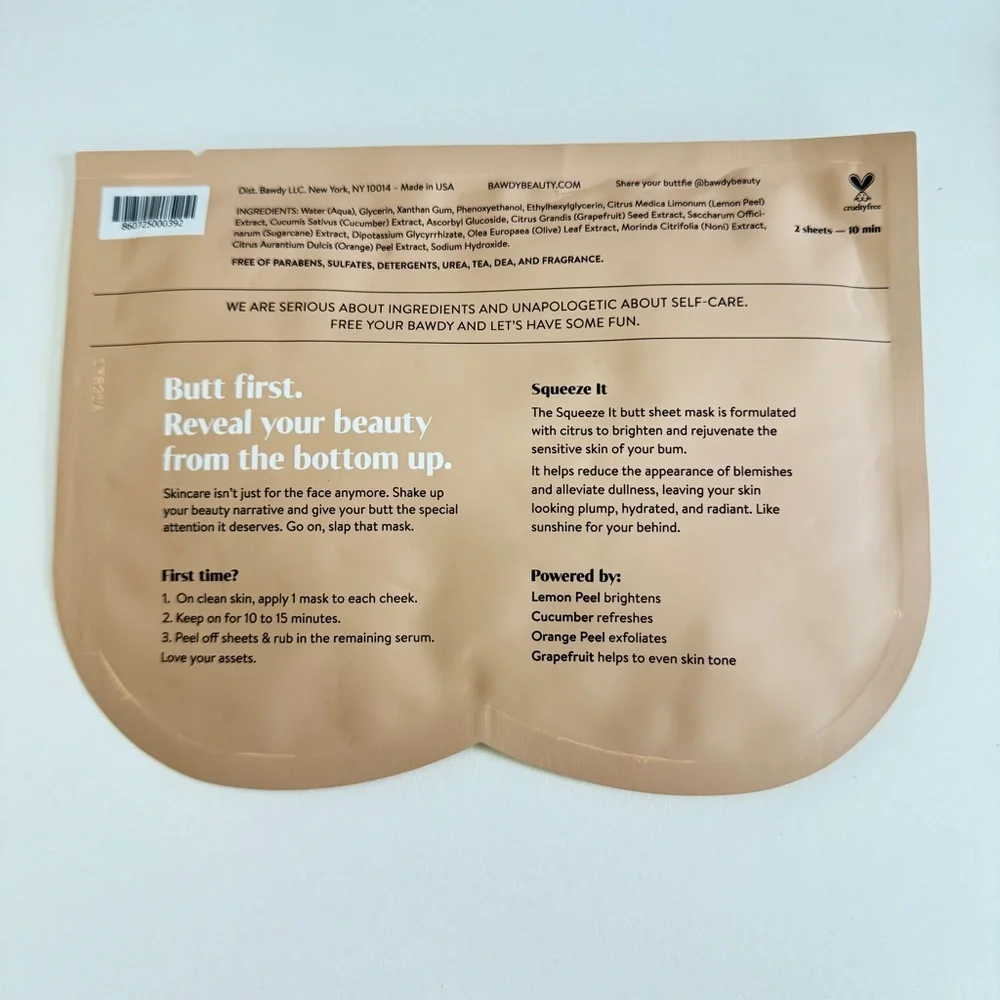 NEW Bawdy Squeeze It Butt Sheet Mask - Picture 5 of 5
